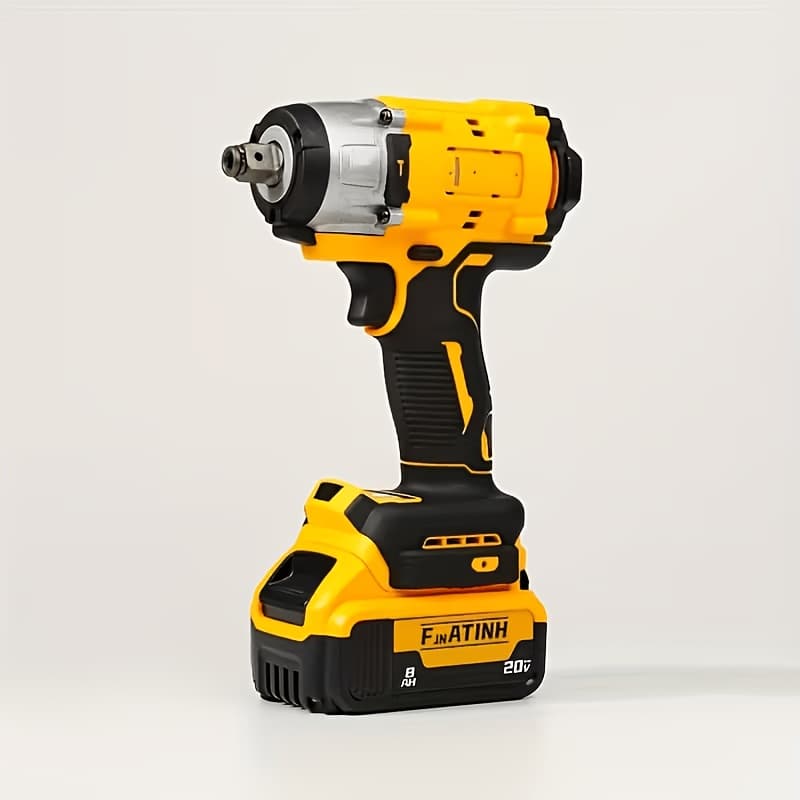 TEMU 3600 Rpm Cordless Electric Impact Wrench, Used As A Cordless Power Tool For Home Decoration And Car Tire Repair, Compatible With Batteries (tool Only)