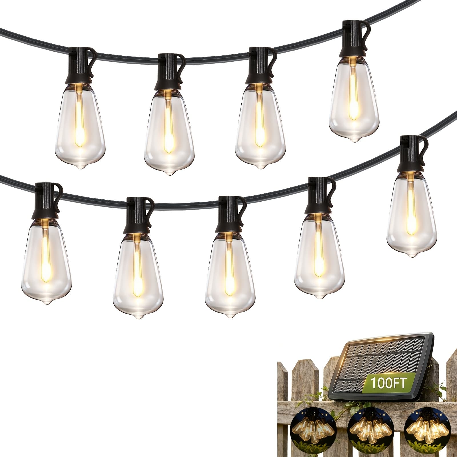 TEMU Outdoor Solar Garden Lights - For Gardens, Pools, Camping & Tents. Ideal For Home, Wedding, And Wall Decor.
