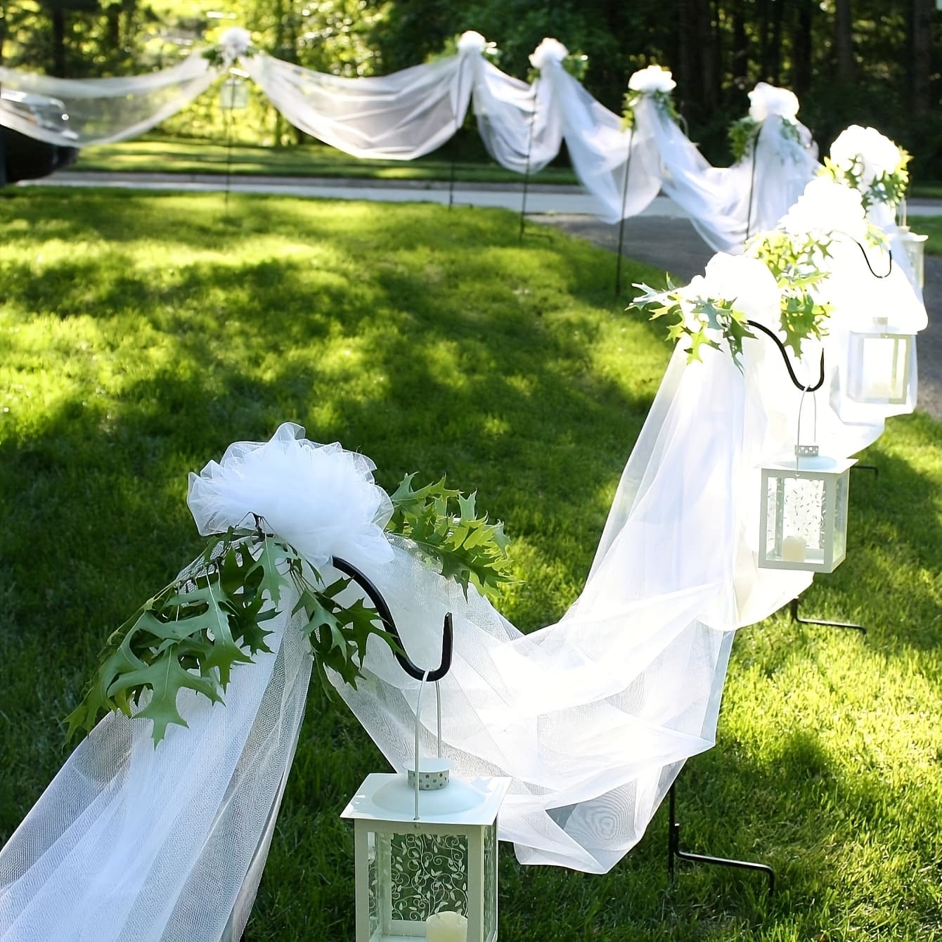 TEMU 1pc Organza 4.5m/roll, Width 50cm; Tulle Wedding Stage Chair Back Gauze Wooden Post Arch Wedding Decoration Organza Net Tulle, Valentine's Day Decor