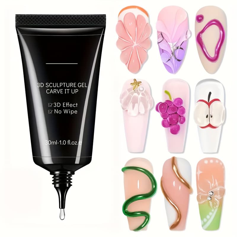 TEMU 15g 3d Nail Gel Sculpting Gel Nail For Nail Diy Nail Craving Molding Gel For 3d Gel Nail Art Polish Painting Drawing Gel Sculpture Gel Nail Decoration