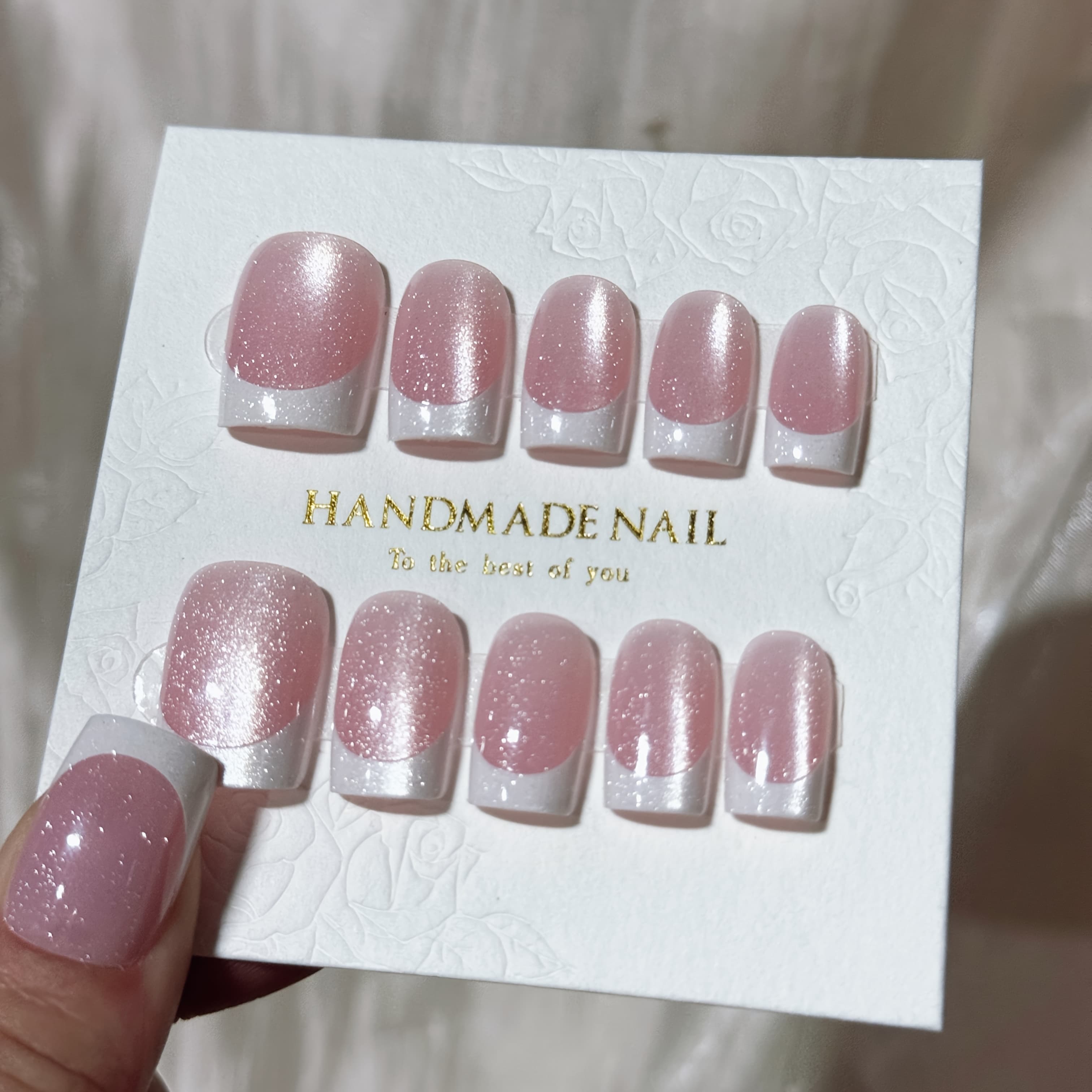TEMU 150pcs Classic -by-size Pink Set, Cat's Coverage Nail Surface, Versatile For Everyday Use, With A Beautiful Box