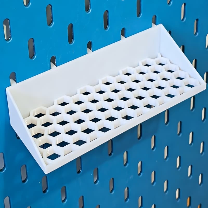 TEMU Pegboard Screwdriver Holder, Hex Grid Tool Organizer, Wall Mount Hardware Organizer, Pegboard Additions For Garage Storage Workshop Storage