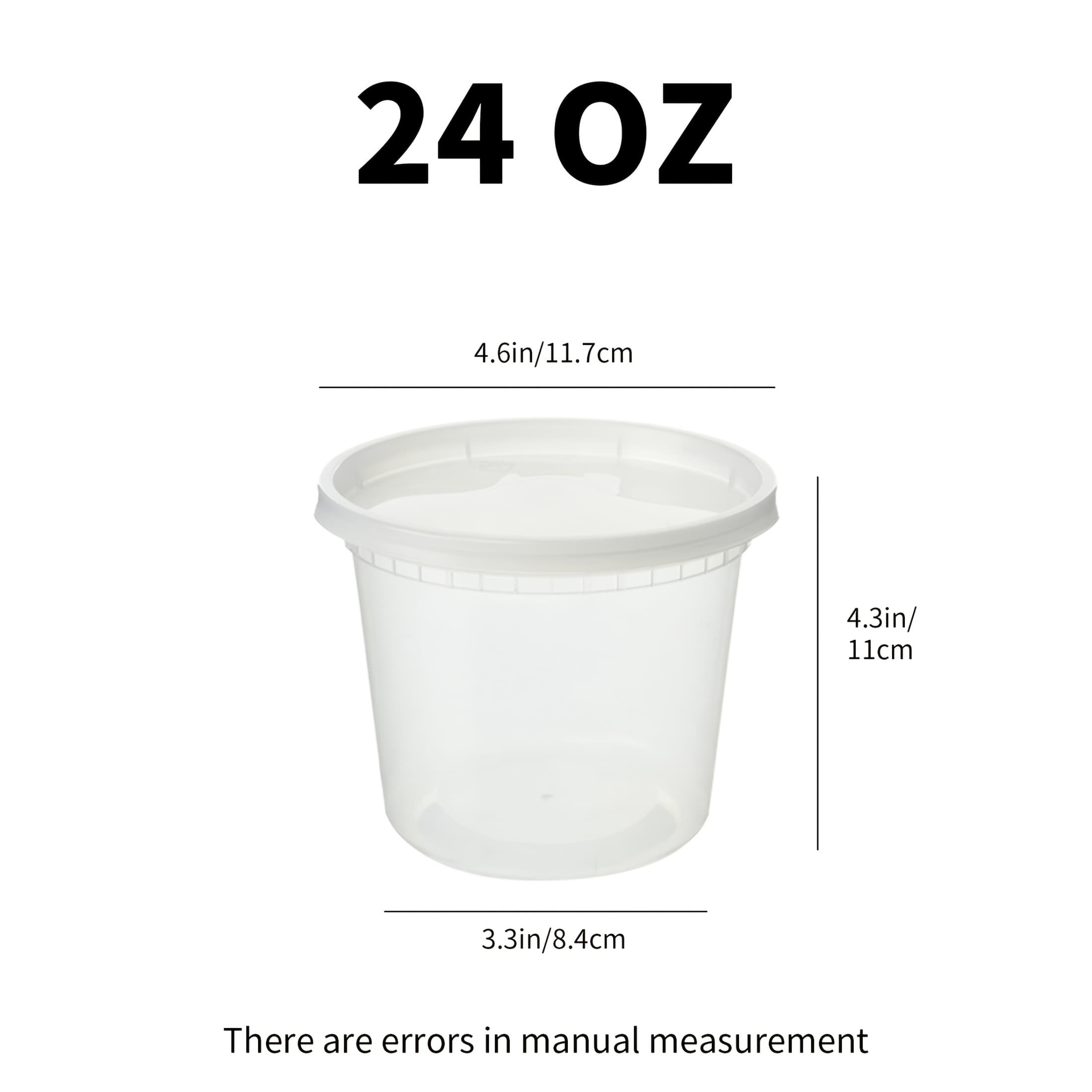 TEMU Suitable For Packaging Soups, This Capacity 24oz Food Container Set With Lids (48 Cups + 48 Lids) Used For Sealing And Preserving Takeout Food And Pre- Meals For . Bpa-free.