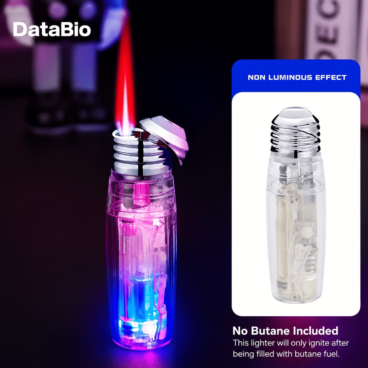 TEMU (no Butane) , Windproof Lighter, Lighter, Cool Design, Adjustable Flame Size, Unique Butane Lighter, Suitable Gift For Men And Women, Birthday, Easter Gift (no Butane), Without Battery