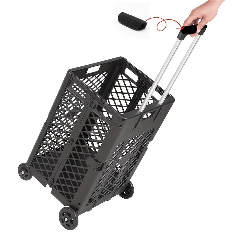 TEMU A Black Ergonomic Cart Wrist Support Pad, Non-slip Texture Grip With Adjustable Strap, Foldable Design, Easy To Carry, Assist Hands To Reduce Pressure