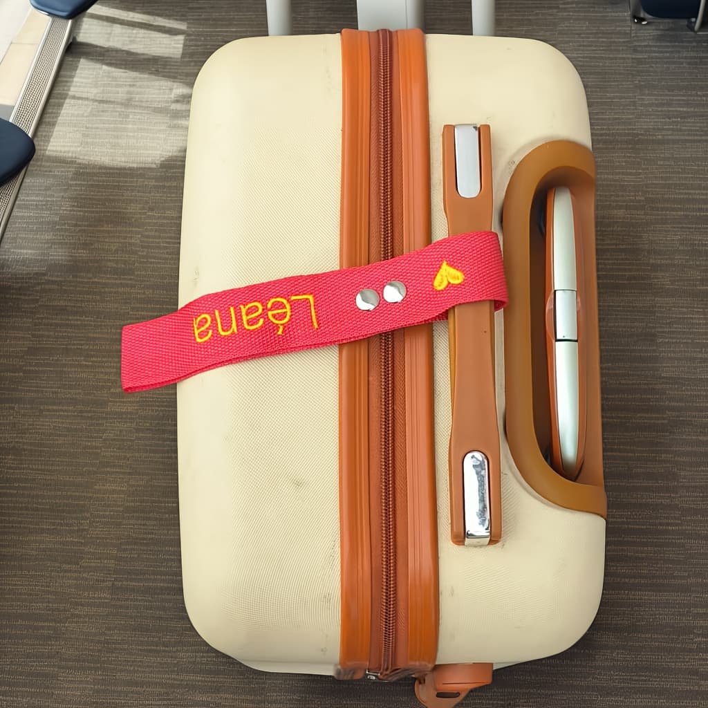 TEMU Customized Embroidered Backpack Streamer, Personalized Suitcase Tag For Travel, Love Pattern