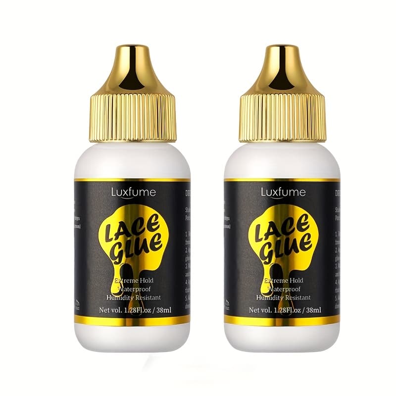 TEMU 2pcs Wig Glue Lace Glue, Lace Glue For Wigs, Invisible Bonding Wig Glue For Front Lace Wig, Fast Drying Waterproof Lace Glue For Lace Wigs And Daily Temporary Styling Of Hair.
