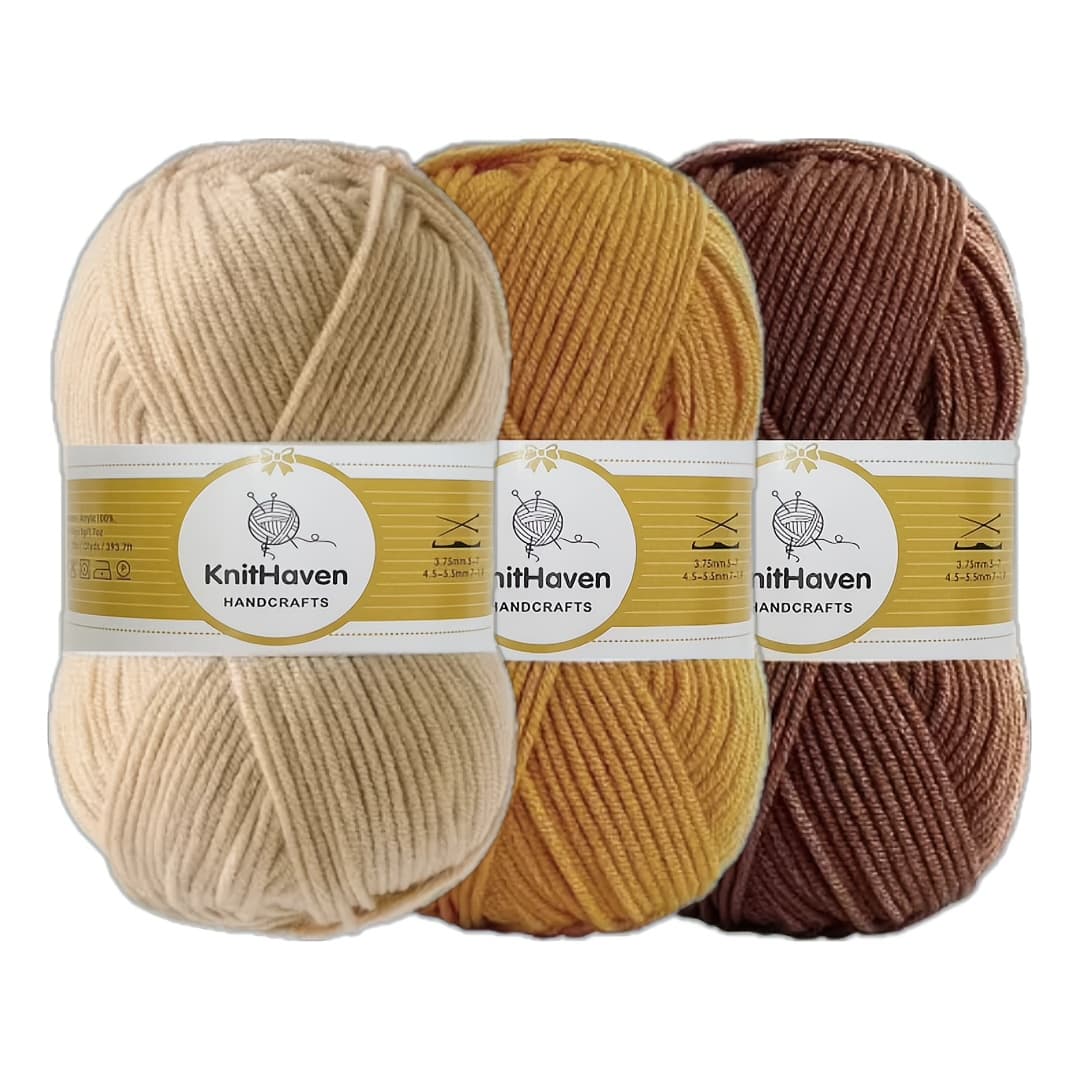 TEMU 3pcs, Beautifully Colored Yarn Ball Set, For Knitting Crafts, Handmade, 100% Acrylic