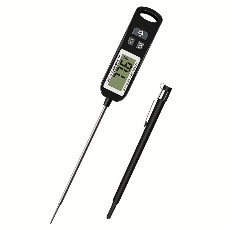 TEMU Digital Thermometer, Instant-read Thermometer For Cooking, Temperature Measurement For Meat, Kitchen Cooking, Baking, Barbecue, Smoking, And Food Temperature.