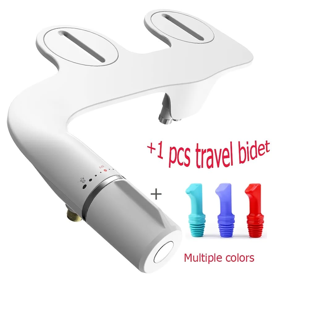 TEMU Bidet Attachment Compatible For Toilet - Non-electric Cold Water Bidet Seat With Pressure Controls, Retractable Self-cleaning Dual , Fit For Frontal & Rear Wash, Toilet (no Required)