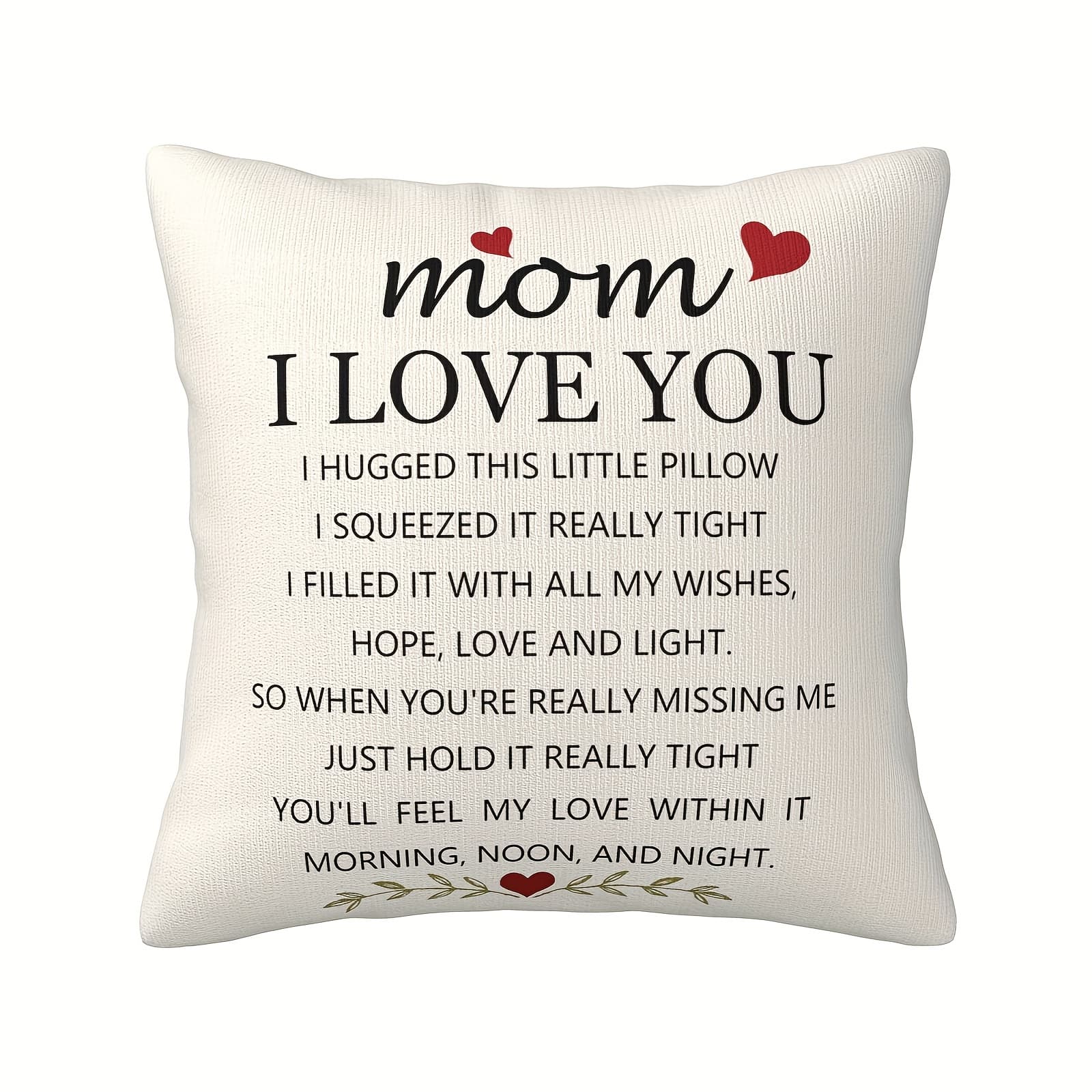 TEMU Ever - 18x18 Inch Soft Plush Throw Pillow Cover, Day & Birthday Gifts, Hypoallergenic, Zip Closure, Machine Washable