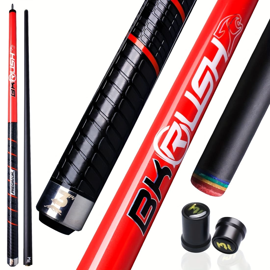 TEMU Rreoaidr 3142 Bkp Series 2pcs Pool Cue Stick - 58" Carbon Maple Professional Billiard Pool Cues With 13mm Low Shaft