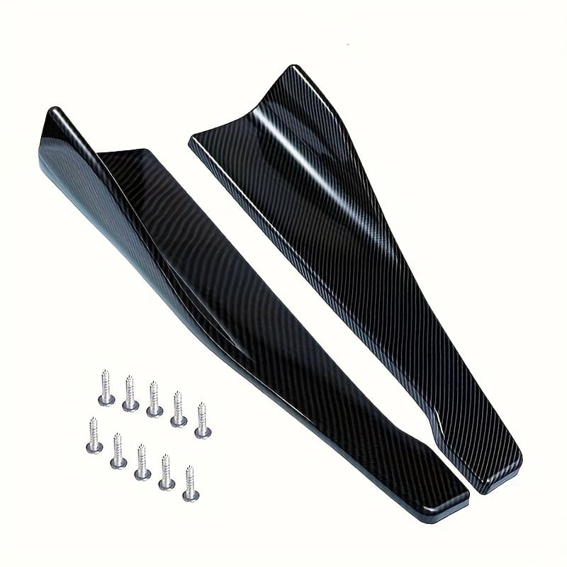 TEMU 1pair Car Rear Bumper Lip Trim Protector Car Side Skirt Cover Car Corner Bumper Guards With Screws Universal Fit