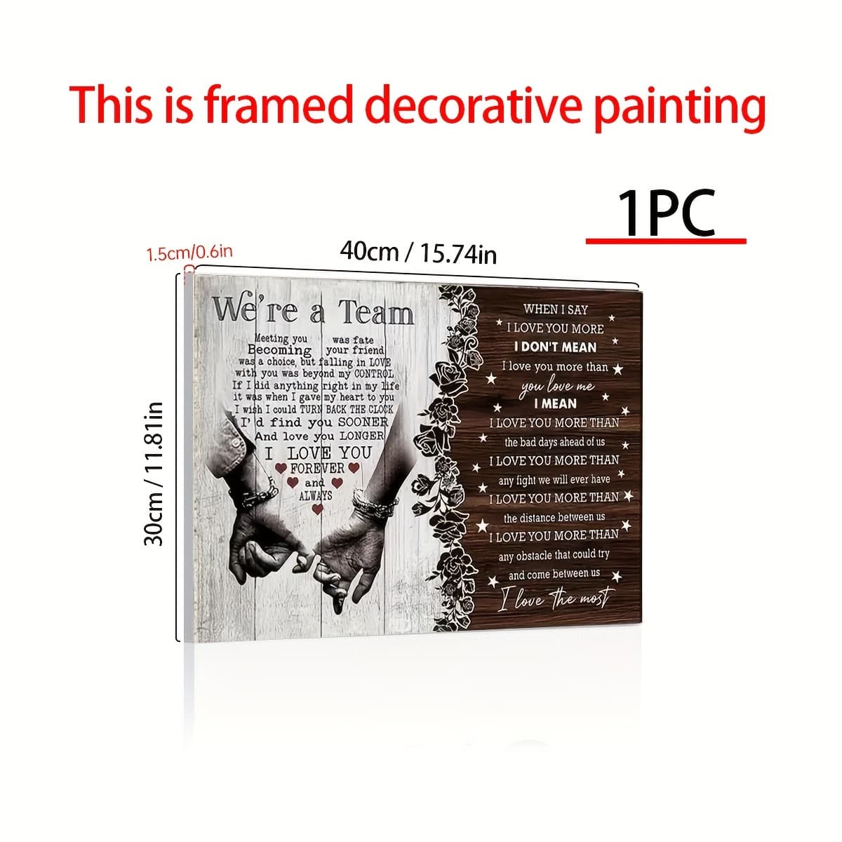 TEMU Personalized A Team Meeting You Was Fate Funny For Couple Lover Husband Wife Canvas Wall Art Home, Painting Framed Canvas Prianting