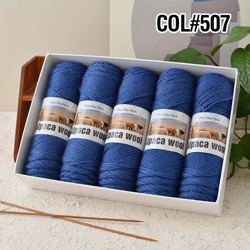 TEMU 5-ply Yarn, Alpaca Wool Knitted, Medium-thick Wool Knitted, Knitted Sweater Vests, Crocheted Cushion Shawls, Etc., Knitted Yarn