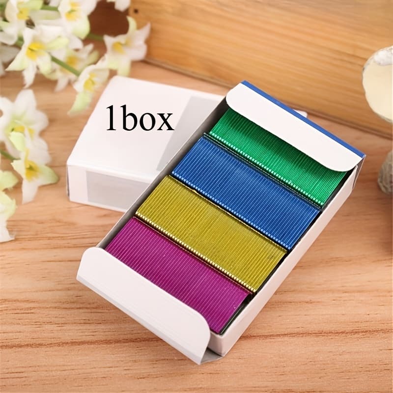 TEMU 1pc Colored Binding Machine Staple, Desktop Office Binding Machine Universal Book Pin