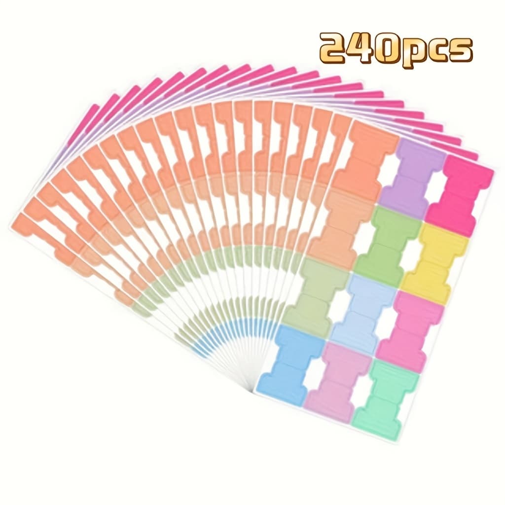 TEMU 240pcs/20 Sheets Page Index Marker Label Stickers Label Stickers Archiving Labels Double-sided Suitable For Teacher Classroom Reading Marking Note Marking