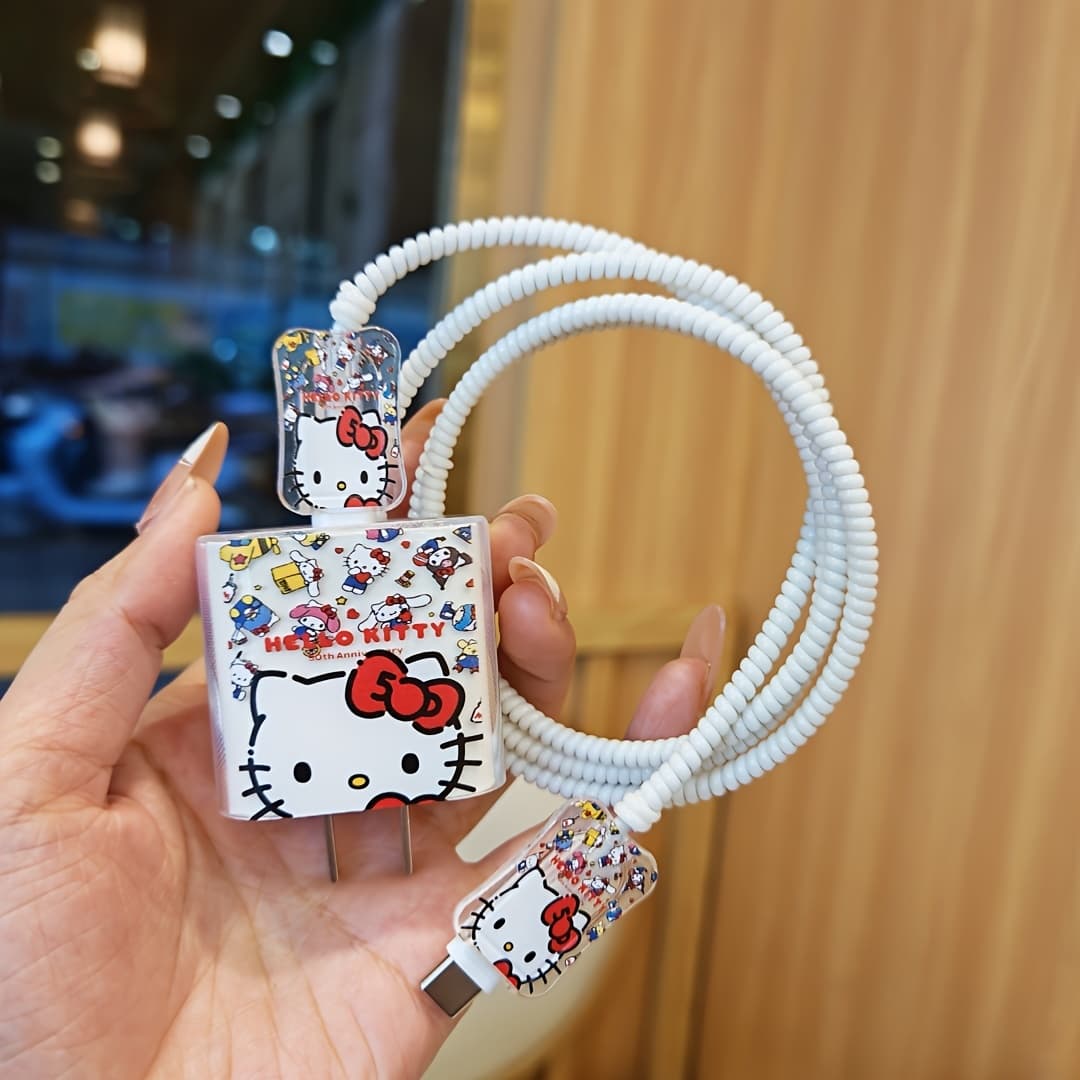 TEMU Hello Kitty Charger Protective Case, 20w Charger Cover, For Holiday Parties!