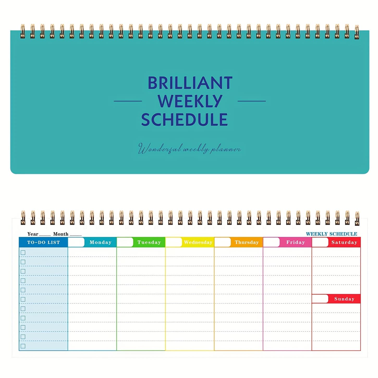 TEMU 1pc Weekly , Beautifully Bound, Cover, Scheduler For Goals, Tasks, Ideas & To-do List Notepad, Suitable For Office, Study And Other Medium