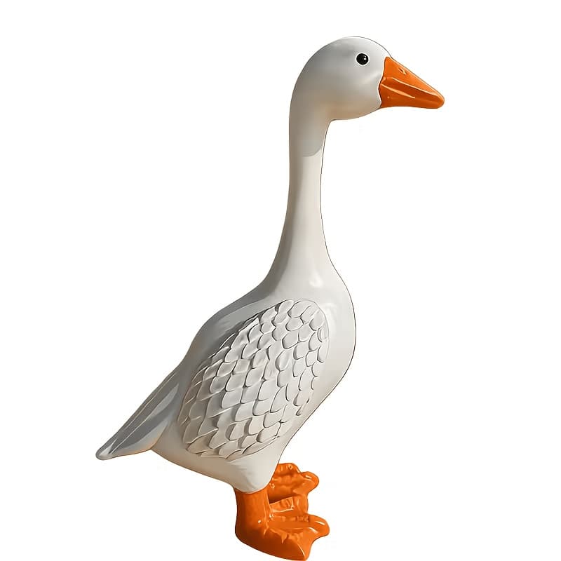 TEMU Garden Goose Statue Outdoor Decor, Resin Porch Goose Figurine For Yard Lawn Patio Farmhouse Decoration