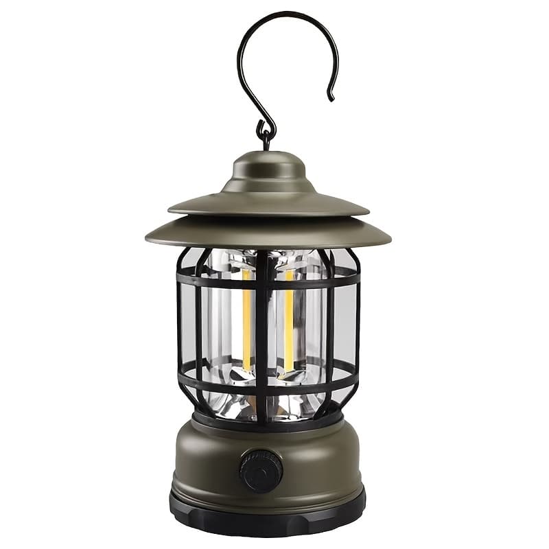 TEMU Classic Camping Lantern, Outdoor Tent Light, Kerosene Camping Lamp, Rechargeable Portable Light, Mood Lamp, Emergency Light
