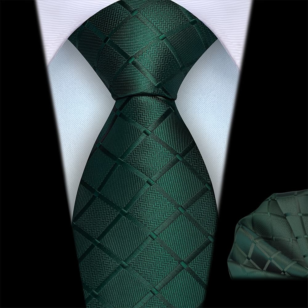 TEMU Ricnais 2pcs Men's 8cm Tie And Pocket Square Set - High-quality Classic Wedding Party Business Accessories, Groomsmen Gifts Christmas Presents
