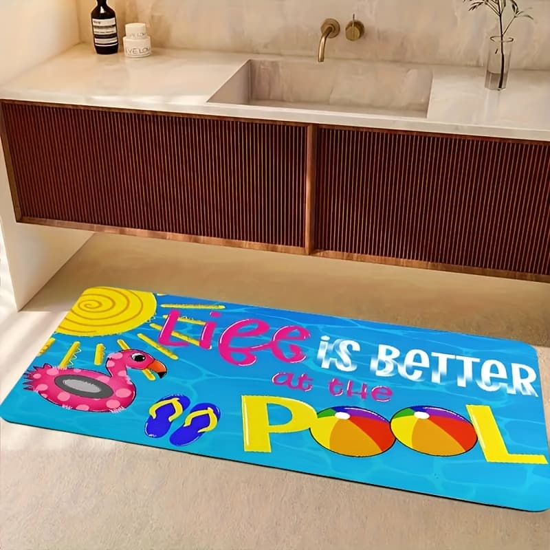 TEMU 1pc , Welcome Door Mat - Durable, Non-slip, Quick-drying, Suitable For Indoor/outdoor Use, Suitable For Bathroom, Kitchen, Study, Computer Room, Indoor And Outdoor Entrance, Home Decoration