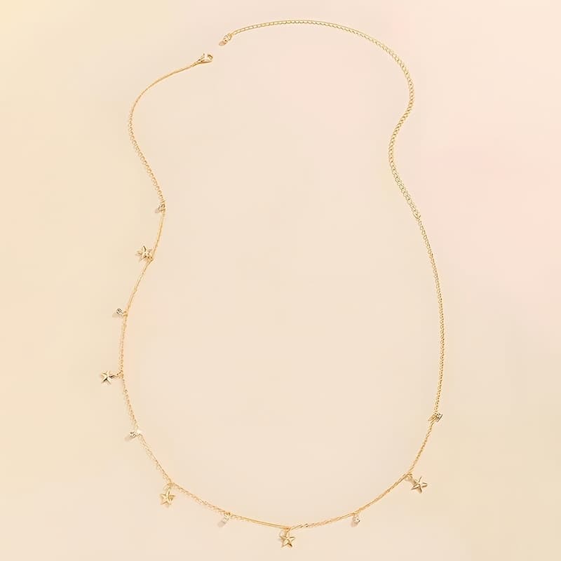TEMU Elegant Five-pointed Star Tassel Pendant Beach Single Layer Sexy Waist Chain Ornament, Small Gift For Best Friend And Mother's Birthday