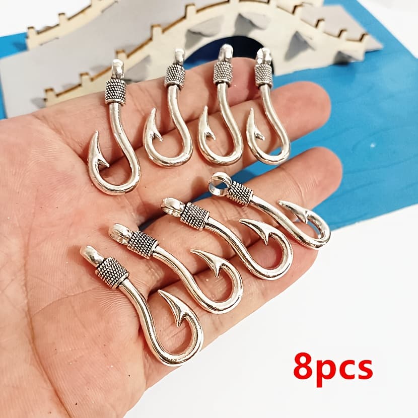 TEMU 8pcs Alloy Shape Charms Pendants For Making Accessories