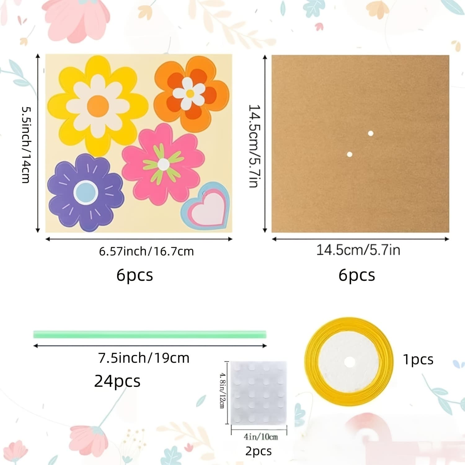 TEMU 6pcs Diy Paper Flower Bouquet Craft Kit|complete Gift Set For Mothers Day|teachers &