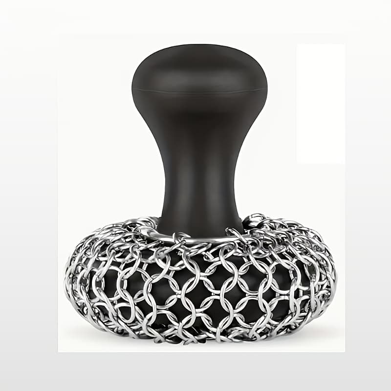 TEMU & Stainless Steel Cast Iron Scrubber With Scouring Pad