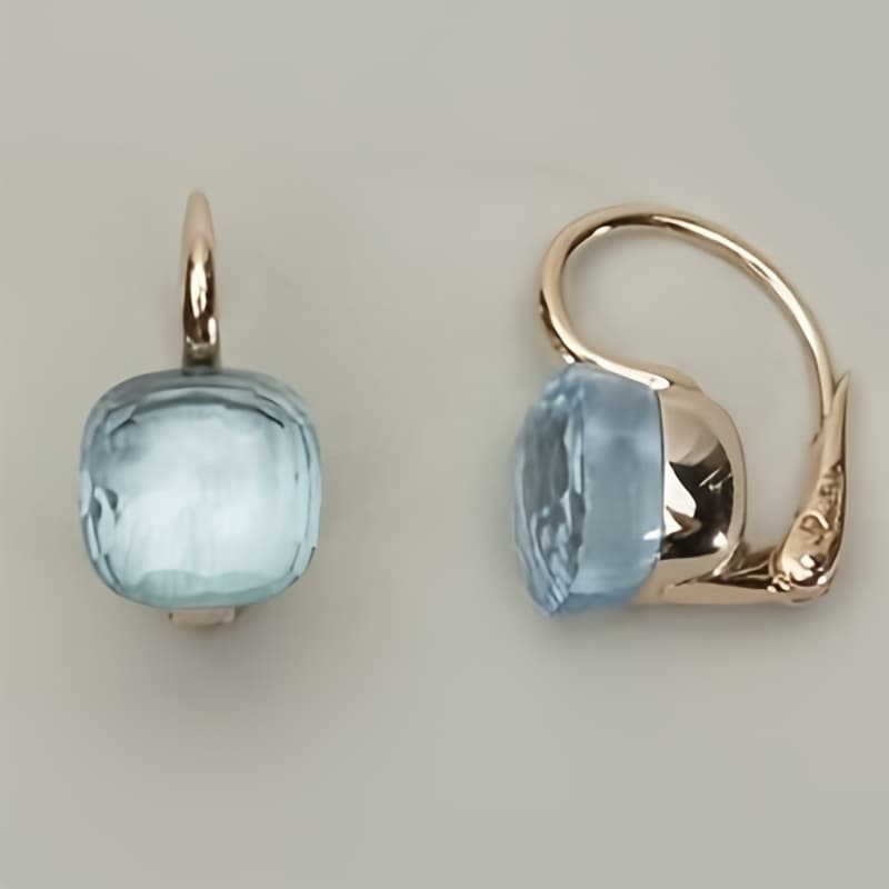 TEMU Creative Geometric Set Blue Earrings, Lightweight Earrings, Perfect For Any Outfit And Date