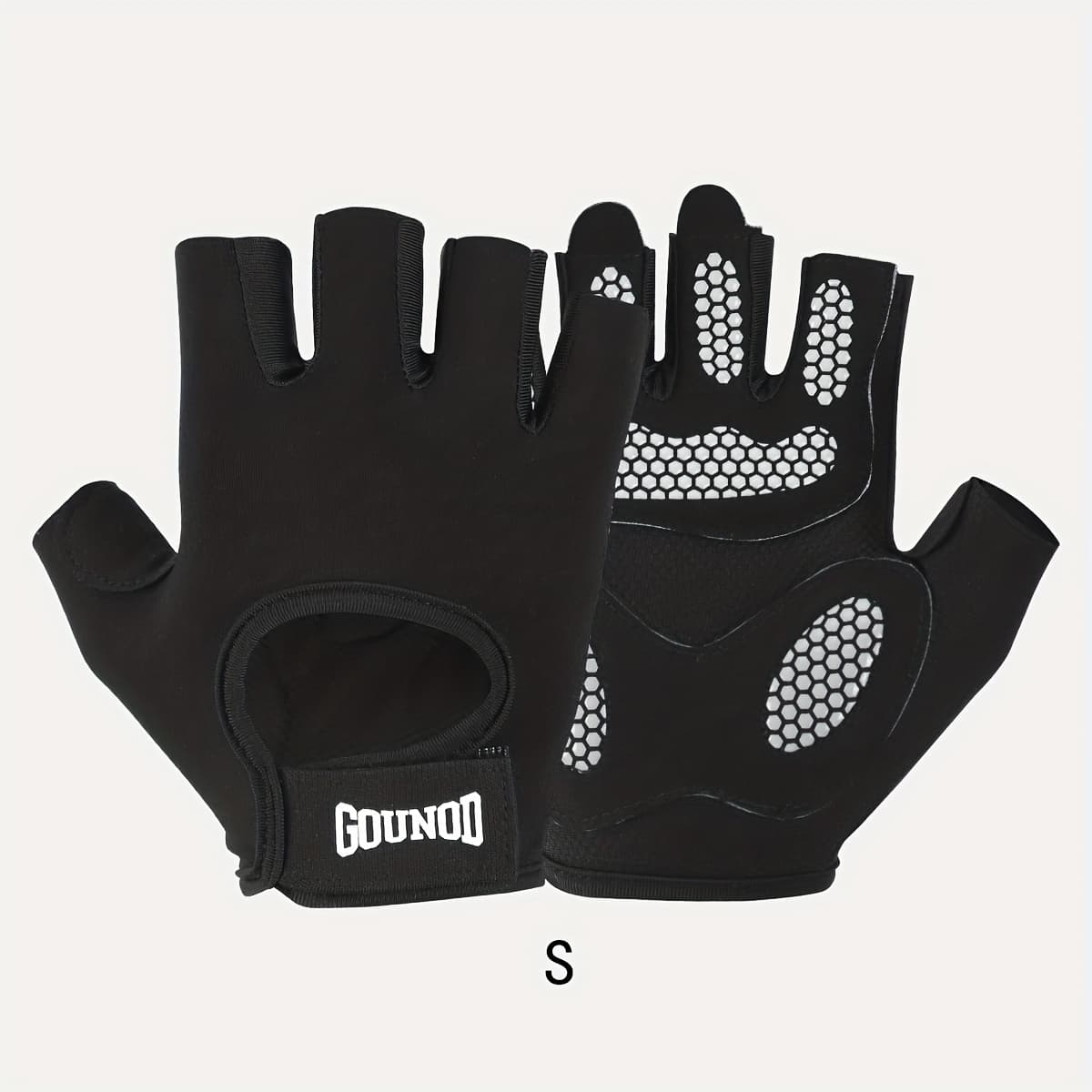 TEMU 1 Pair Half Finger Sports Gloves Silicone Non-slip And Thick Palm Pads For Men Women Fitness Equipment Exercise Gloves
