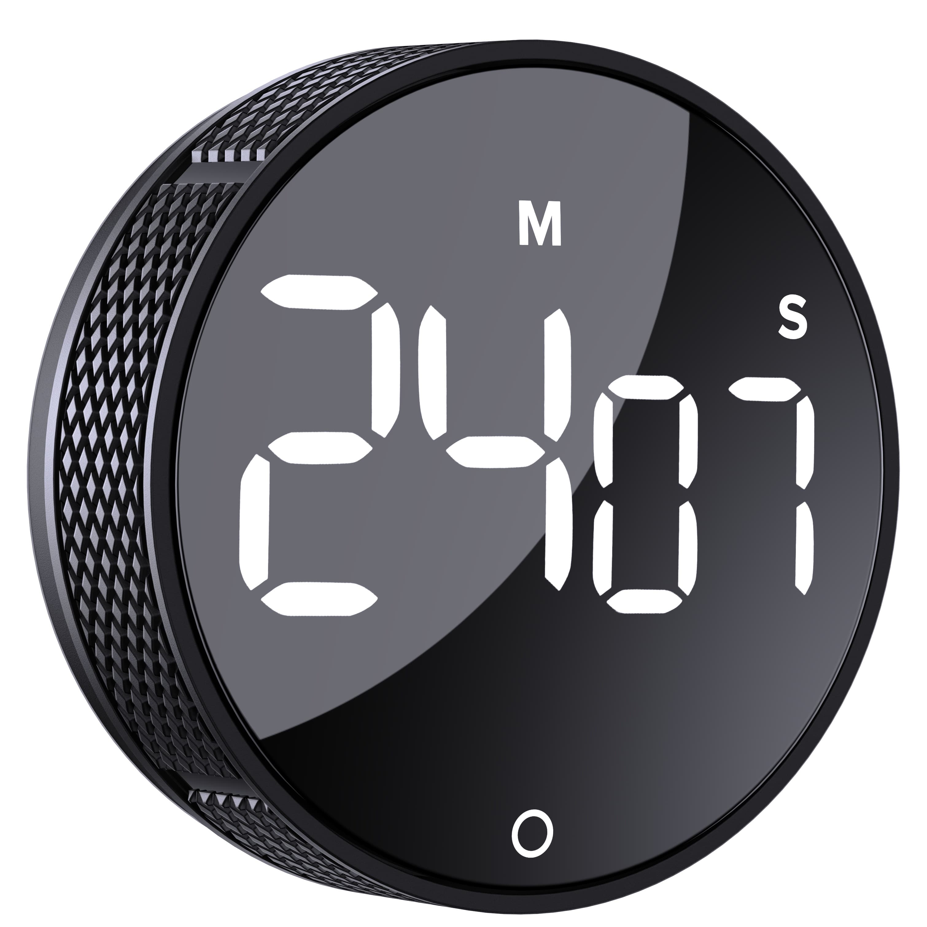TEMU Magnetic Digital Kitchen Timer Featuring A Large Led Display, Adjustable Volume, And Designed For By Seniors And, Perfect For Cooking (black)