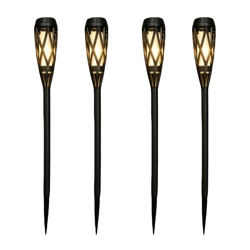 TEMU Solar Flashlight Lamp, 4pcs. Warm Light. Solar-powered. For Garden Decoration, Landscape Courtyard Party Outdoor Lighting. Perfect For Day, New Year, Thanksgiving Celebrations. Ip55