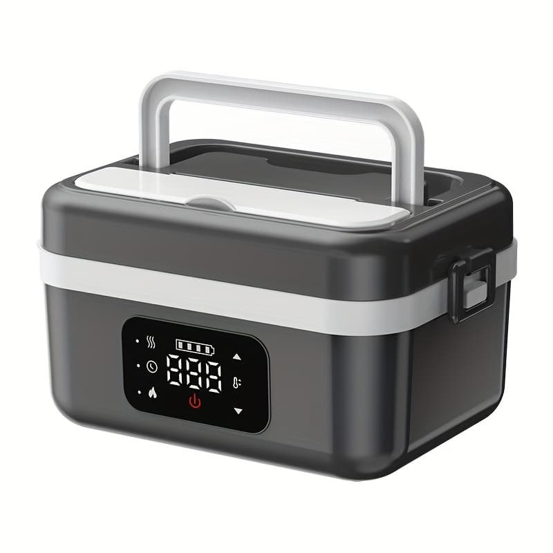TEMU Adults Lunch Box, 8000mah Battery Powered, 60w 1 Liter Portable Timer Food Warmer, Portable Food Heater For Home/car/office/truck, Portable Lunch Box