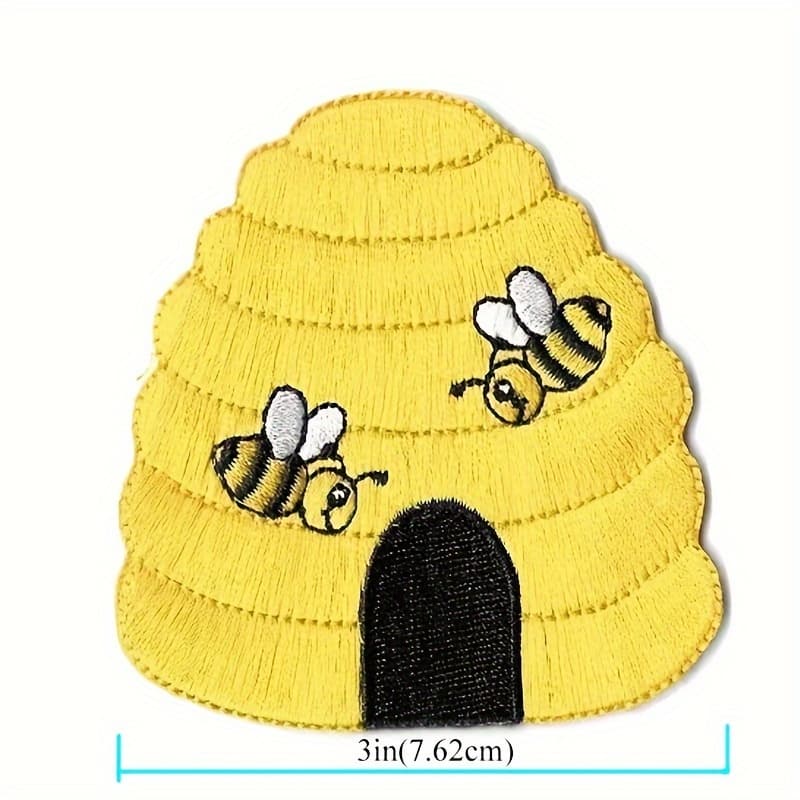 TEMU Honeycomb Embroidered Patch, For And Accessories - Mixed Colors