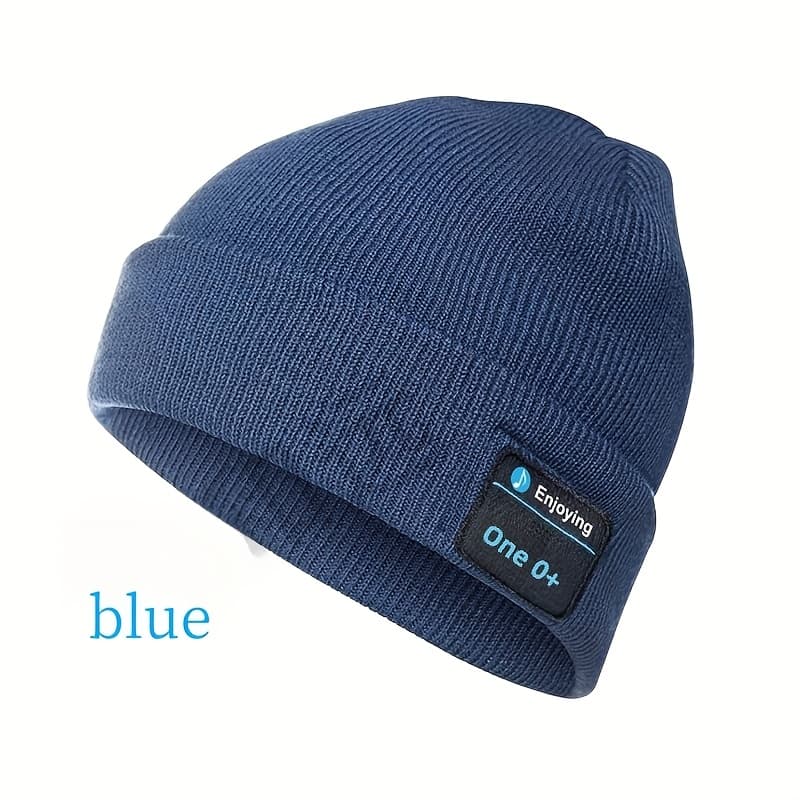 TEMU Autumn And Winter Outdoor Sports Wireless Music Answering Phone Long Rechargeable Night Running Riding Knitted Warm Hat Valentine's Day Gift For Women And Men