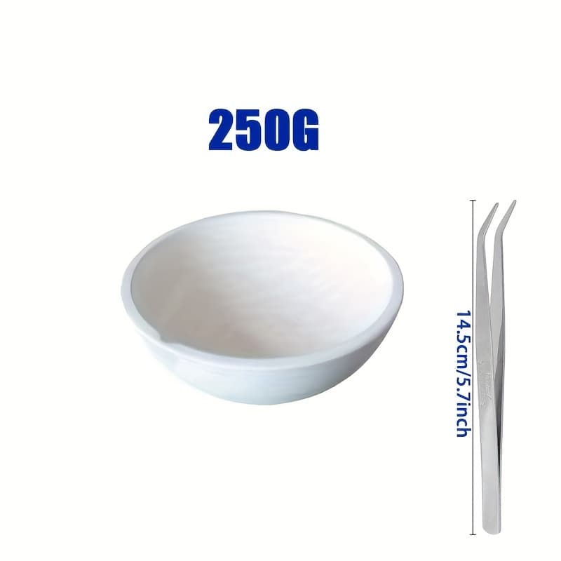 TEMU 5 Metal Melting Bowls With Tweezers, Ceramic Quartz Kit For Melting Metals, Ceramic Melting Casting For Refining Jewelry, Golden, Silvery, Brass Alloy