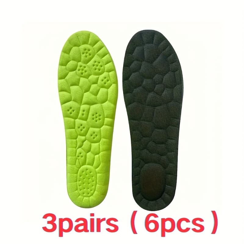 TEMU 3 Pairs Of 6-pack Insoles - Lightweight And Breathable, With Heel Support And Arch Cushioning To Enhance Foot