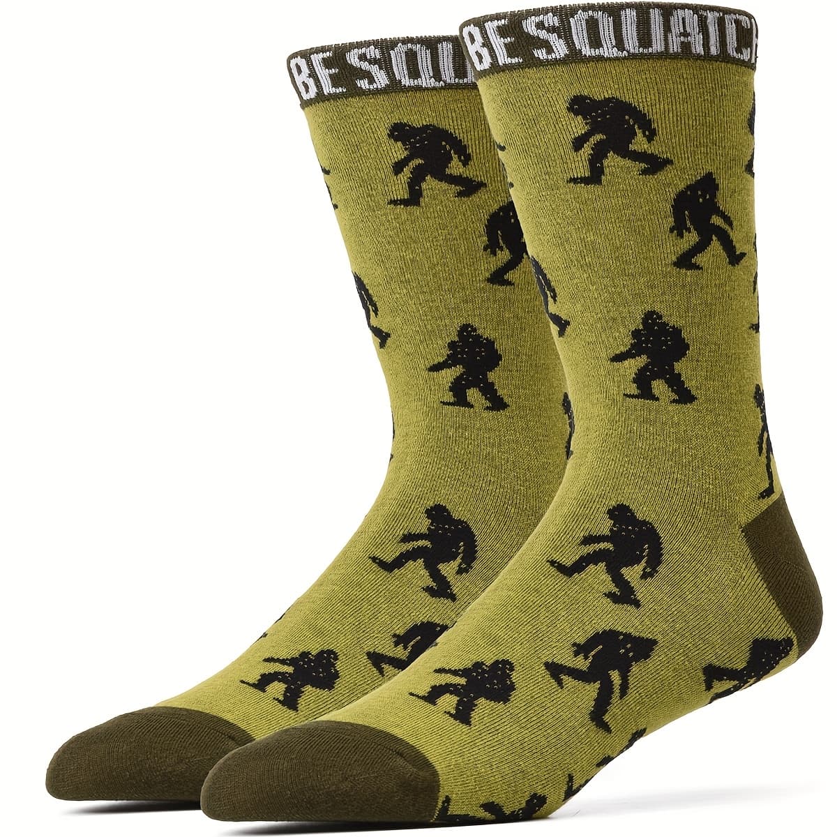 TEMU 1 Pair Unisex Gorilla Print Mid-calf Socks | Warm, Comfortable, Durable, Elastane, Knit Fabric, Hand Wash Only