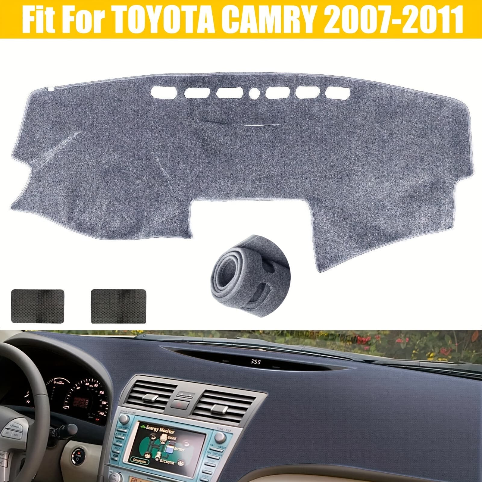 TEMU Dashboard Cover For 2007-2011 For Camry, Anti-slip Dash Mat, Car Dashboard Cover, Dash Cover, Dashboard Additions