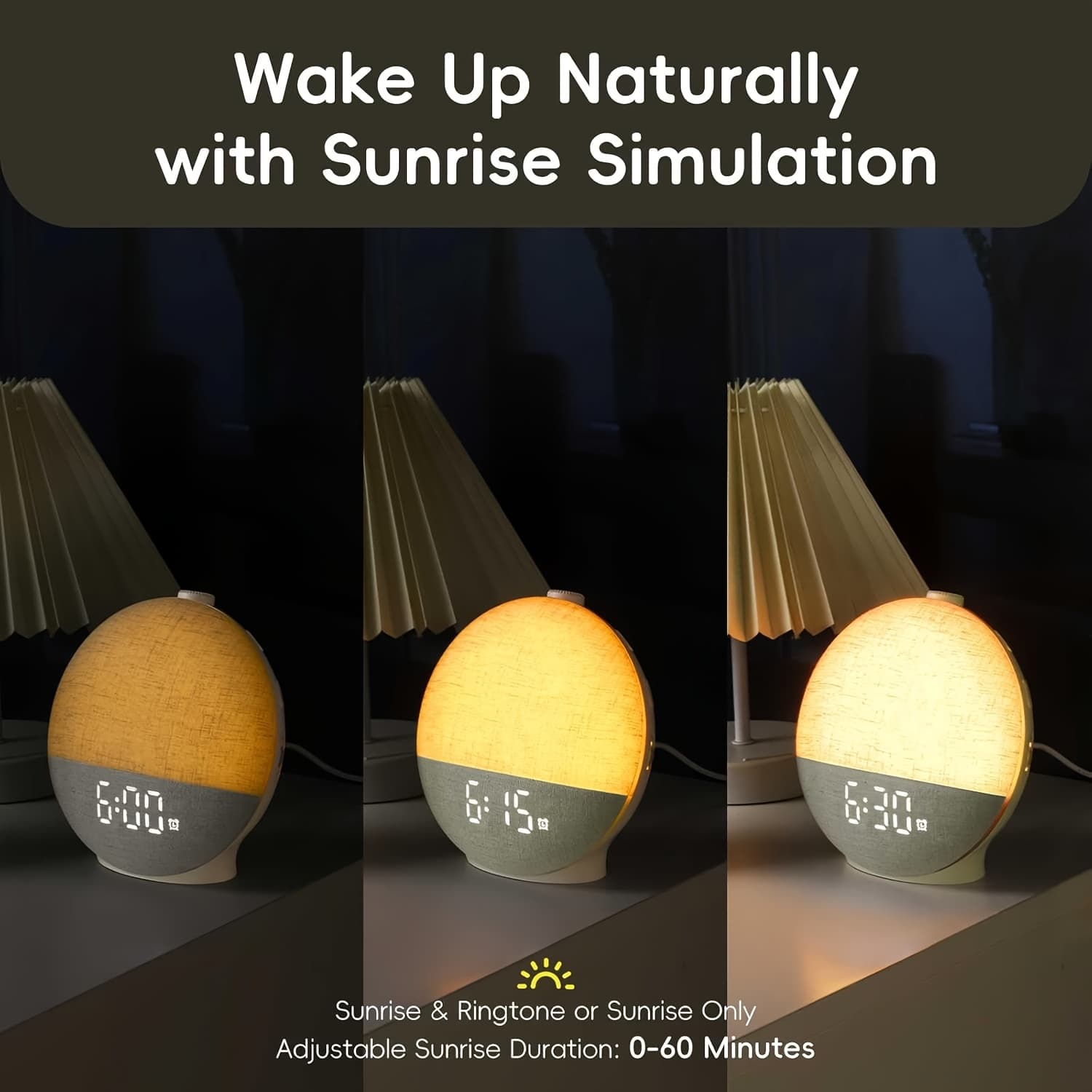 TEMU Sunrise Alarm Clock, Sound Machine For Sleep, , Timer, Dimmable Night Light, 30 , White Noise Machine, Wake Up Light For Bedrooms, Adults, Heavy Sleepers, Gift For Women Men