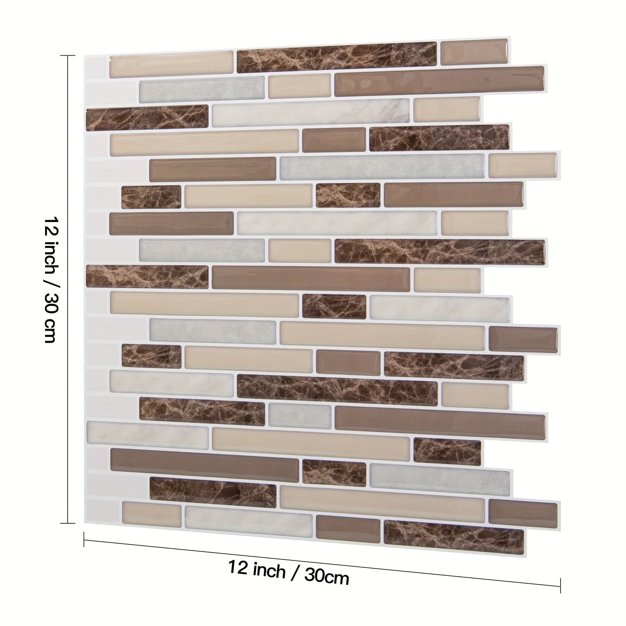 TEMU 10 Sheets Art3d Stone Peel And Stick Kitchen Backsplash Modern Self-adhesive Wall Tile