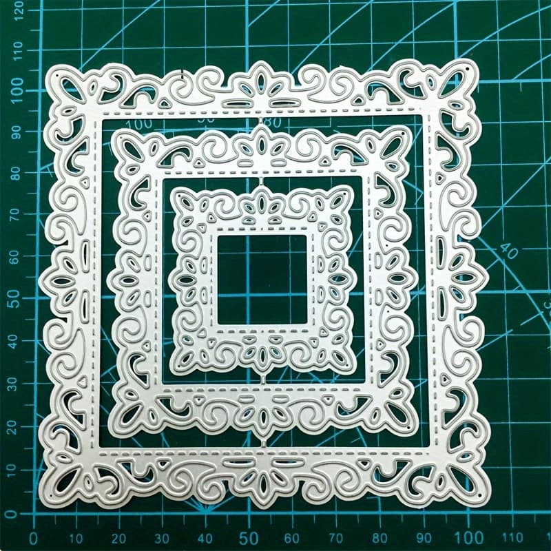 TEMU 1pc Of Lace Border Cutting Mold - For Cutting And Shaping Thin Handmade Cards - Metal Embossing Mold - Carbon Steel Cutting Die