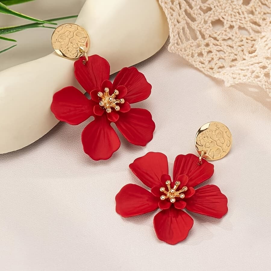 TEMU Chic & Vibrant Earrings - Perfect Valentine's Day Gift For Her, Ideal For Parties & Vacations