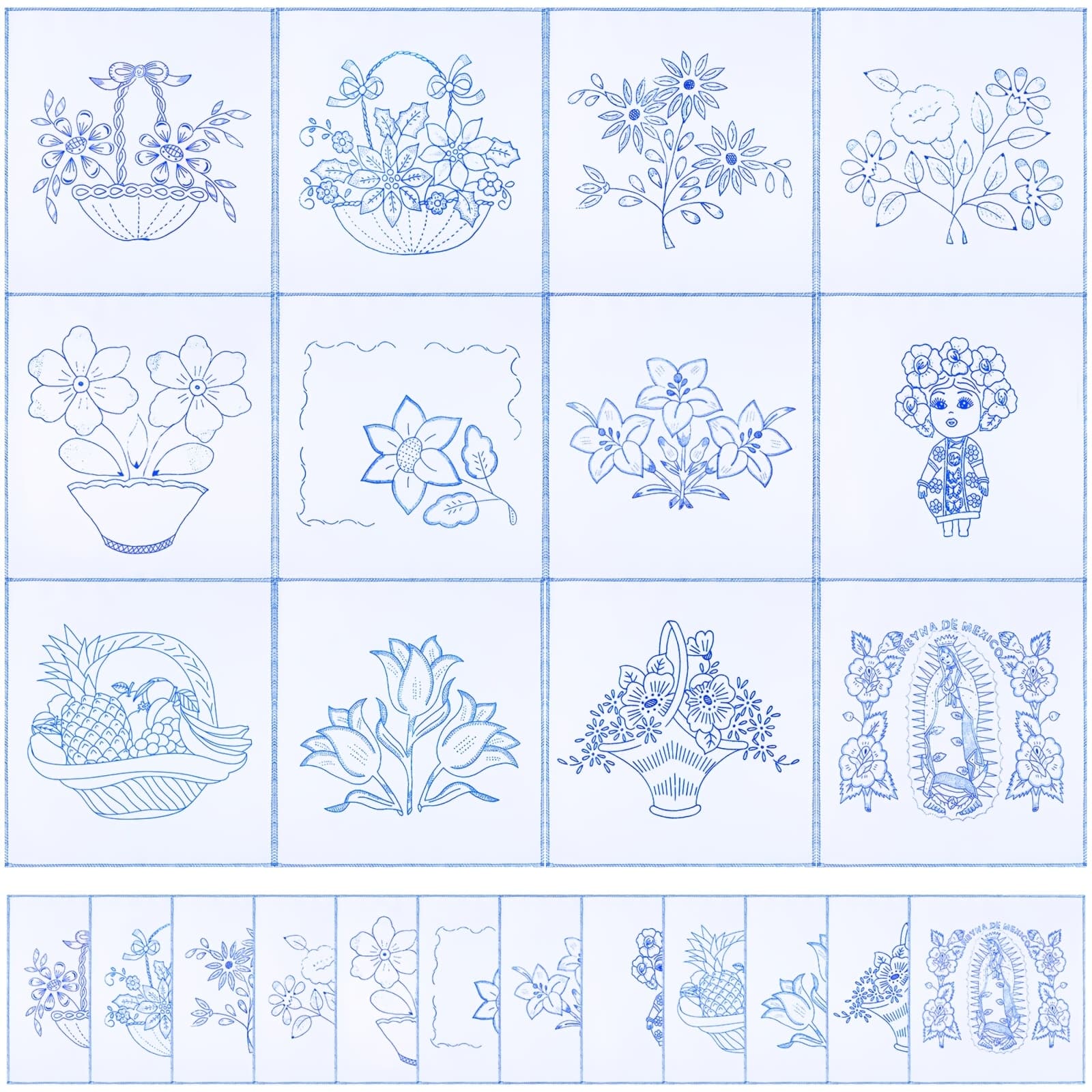 TEMU 12pcs Mexican Embroidery Napkins Servilletas Para Bordar A Reusable Washable Mexican Napkin For Assorted Designs Diy Cross- Embroidery Home Events Gifts Decor Gifting