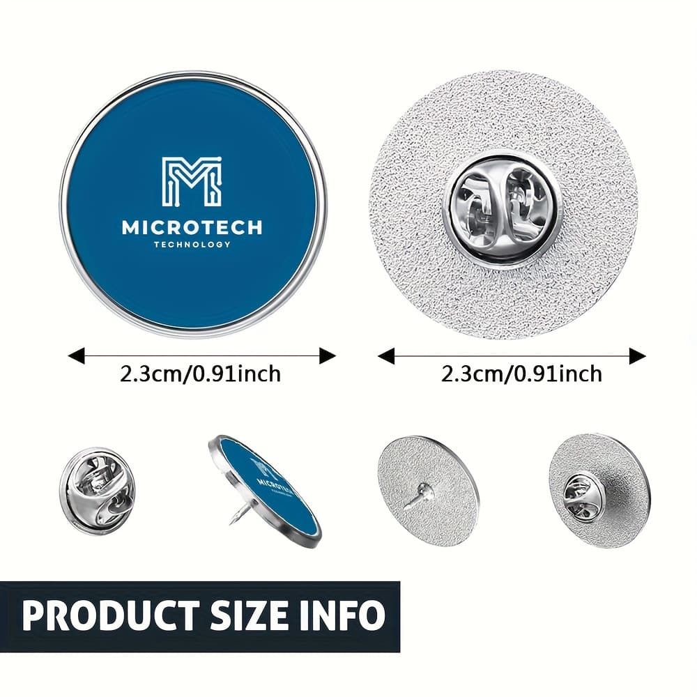 TEMU [customized] 1pc Sublimation Customized Silvery Metal Button Cufflinks Badge Brooch Heat Transfer Customized Logo Design Badge Customized Personalized Neutral Gift Crafts