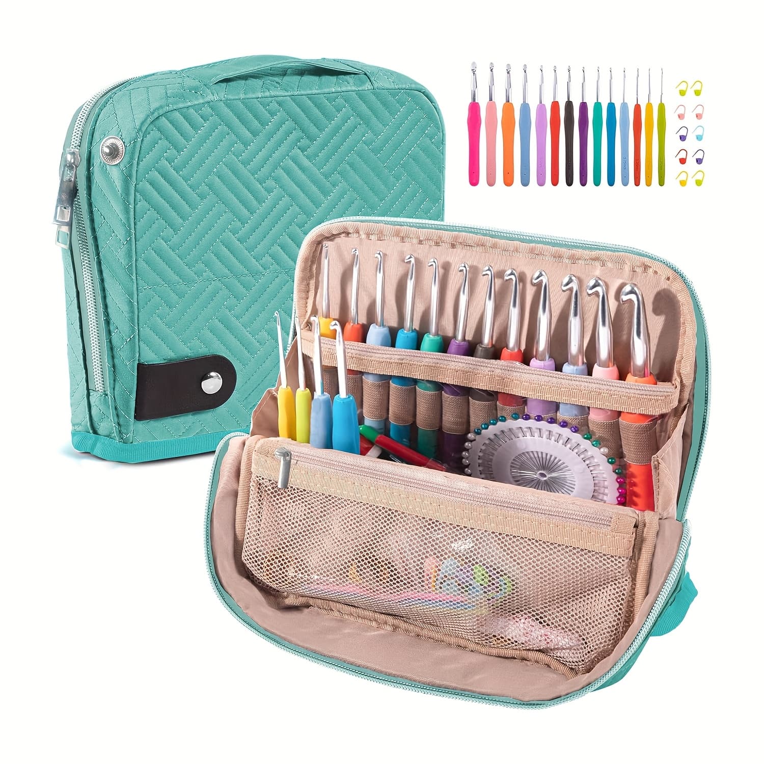 TEMU Overlock Hook Storage Box - Vertical Style Hook Storage Box - Hook Organizer - Hook And Knitting Supplies, Hook Needles, Hook Additions And Knitting Gifts' Hook Storage Box