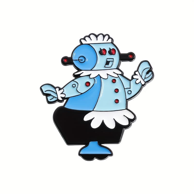 TEMU Cartoon Robot Enamel Pin Brooches Cute Brooch Metal Badges Lapel Pins For Backpack Clothing Accessories Gift